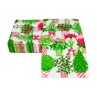 Caspari Christmas Flower Market Guest Towel 18140G