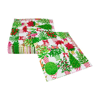Caspari Christmas Flower Market Napkin Luncheon 18140L