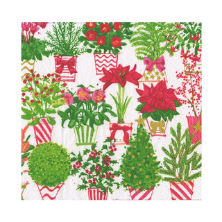 Caspari Christmas Flower Market Napkin Luncheon 18140L
