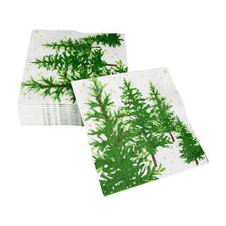 Caspari White Christmas Napkin Cocktail 18150C