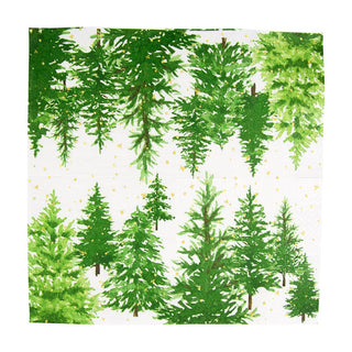 Caspari White Christmas Napkin Cocktail 18150C