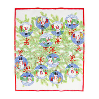 Caspari Snowman Ornaments Guest Towel 18160G