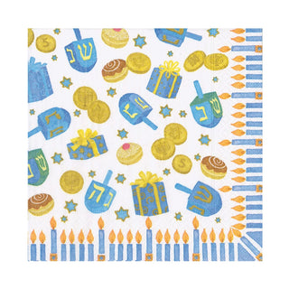 Caspari Dreidel; Dreidel; Dreidel Napkin Luncheon 18170L