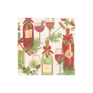 Caspari A Christmas Toast Napkin Cocktail 18180C