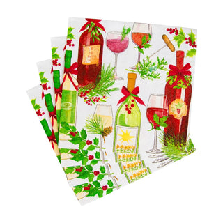 Caspari A Christmas Toast Napkin Cocktail 18180C