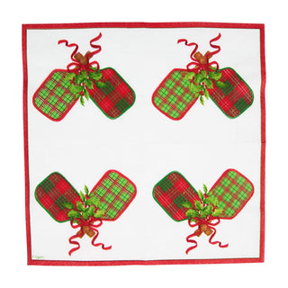 Caspari Christmas Pickleball Napkin Cocktail 18200C
