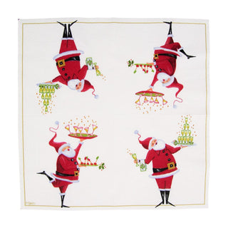 Caspari Santa Serving Drinks Napkin Cocktail 18210C