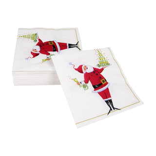 Caspari Santa Serving Drinks Napkin Cocktail 18210C