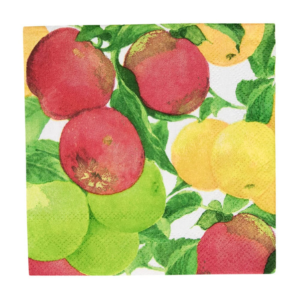 Caspari Watercolor Leaves Servietten – 20 Stück, 12,5 X 12,5 Cm, Mehrfarbig