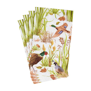 Caspari Birds Of A Feather Guest Towel Napkins - 15 Per Package 18230G