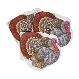 Caspari Turkey--Die-Cut Napkin Airlaid Luncheon D-Cut 15 In 18250LGDC