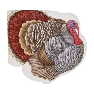 Caspari Turkey--Die-Cut Napkin Airlaid Luncheon D-Cut 15 In 18250LGDC