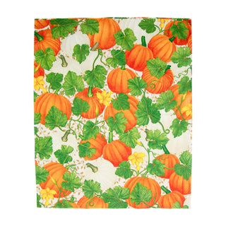 Caspari Pumpkin Chintz White Guest Towel 18260G