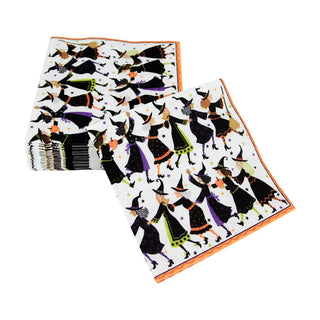 Caspari Witches Conga Line Napkin Cocktail 18270C