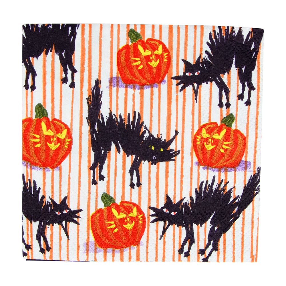 caspari Halloween Cats Cocktail Napkins - 20 Per Package