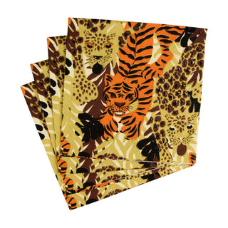 Caspari Wild Cats Cocktail Napkins - 20 Per Package 18290C