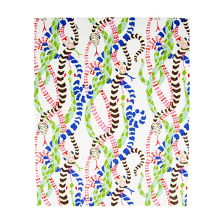 Caspari Serpentine White Guest Towel 18300G