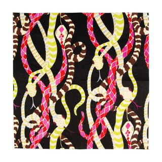 Caspari Serpentine Black Napkin Cocktail 18301C