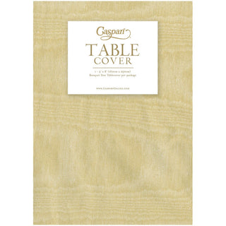 Caspari Moire Light Gold-Paper Linen Print Airlaid Tablecover 5.2'X8.2 18330TCL