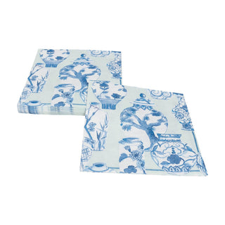 Caspari Glazed Porcelain Celadon Paper Linen Dinner Napkins - 12 Per Package 18340DG