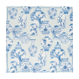 Caspari Glazed Porcelain Celadon Paper Linen Dinner Napkins - 12 Per Package 18340DG