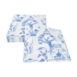 Caspari Glazed Porcelain Celadon Paper Linen Luncheon Napkins - 15 Per Package 18340LG