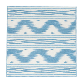 Caspari Toile De Nantes Blue-Paper Linen Napkin Airlaid Dinner-12 In 18350DG