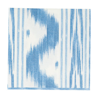 Caspari Toile De Nantes Blue Paper Linen Luncheon Napkins - 15 Per Package 18350LG