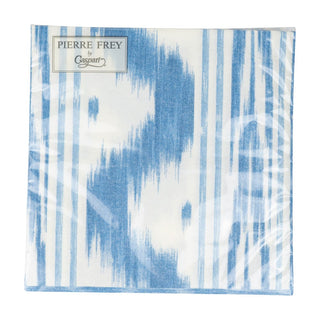 Caspari Toile De Nantes Blue Paper Linen Luncheon Napkins - 15 Per Package 18350LG