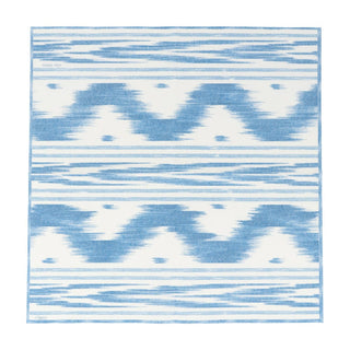 Caspari Toile De Nantes Blue-Paper Linen Napkin Airlaid Luncheon-15 In 18350LG