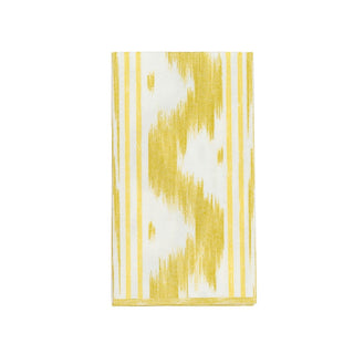 Caspari Toile De Nantes Yellow-Paper Linen Guest Towels Airlaid - 12 In 18351GG