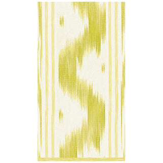 Caspari Toile De Nantes Yellow-Paper Linen Guest Towels Airlaid - 12 In 18351GG