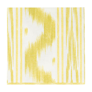 Caspari Toile De Nantes Yellow Paper Linen Luncheon Napkins - 15 Per Package 18351LG