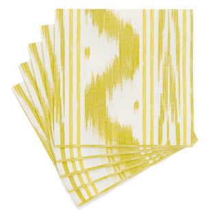 Caspari Toile De Nantes Yellow-Paper Linen Napkin Airlaid Luncheon-15 In 18351LG
