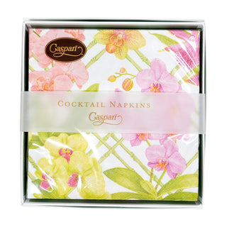 Orchid Conservatory Boxed Cocktail Napkins - 40 Per Box