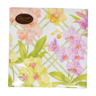 Caspari Orchid Conservatory Dinner Napkins - 20 Per Package 18370D