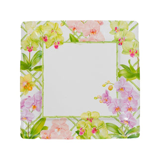 Caspari Orchid Conservatory  Sq Dinner Plates Square 18370DP
