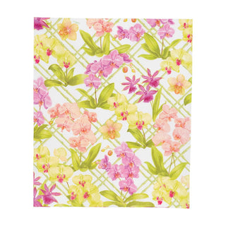 Caspari Orchid Conservatory Guest Towel Napkins - 15 Per Package 18370G