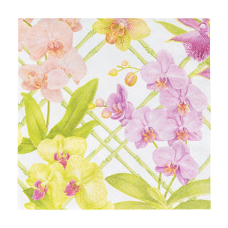 Caspari Orchid Conservatory Luncheon Napkins - 20 Per Package 18370L