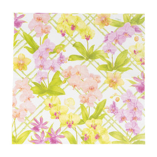 Caspari Orchid Conservatory Luncheon Napkins - 20 Per Package 18370L
