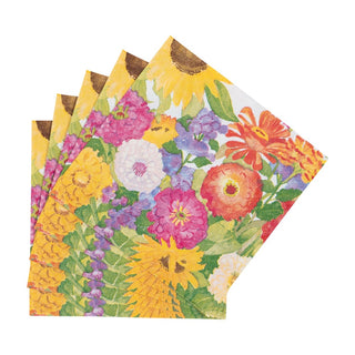 Caspari Midsummer Blooms Napkin Cocktail 18380C