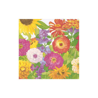 Caspari Midsummer Blooms Napkin Cocktail 18380C