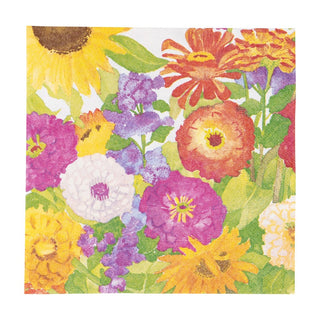 Caspari Midsummer Blooms Luncheon Napkins - 20 Per Package 18380L
