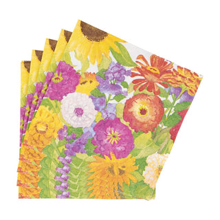 Caspari Midsummer Blooms Luncheon Napkins - 20 Per Package 18380L
