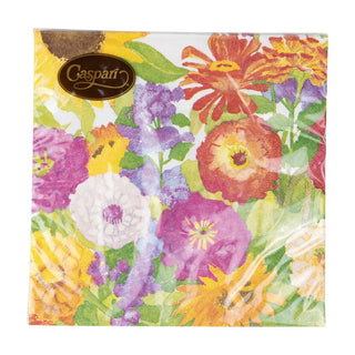 Caspari Midsummer Blooms Luncheon Napkins - 20 Per Package 18380L