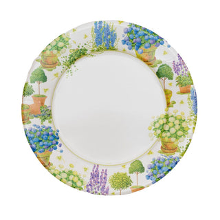 Caspari Potted Hydrangeas Dinner Plates 18390DP