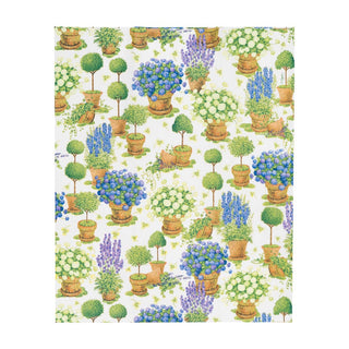 Caspari Potted Hydrangeas Guest Towel 18390G