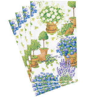 Caspari Potted Hydrangeas Guest Towel 18390G
