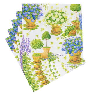 Caspari Potted Hydrangeas Napkin Luncheon 18390L
