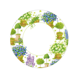 Caspari Potted Hydrangeas Salad/Dessert Plates 18390SP
